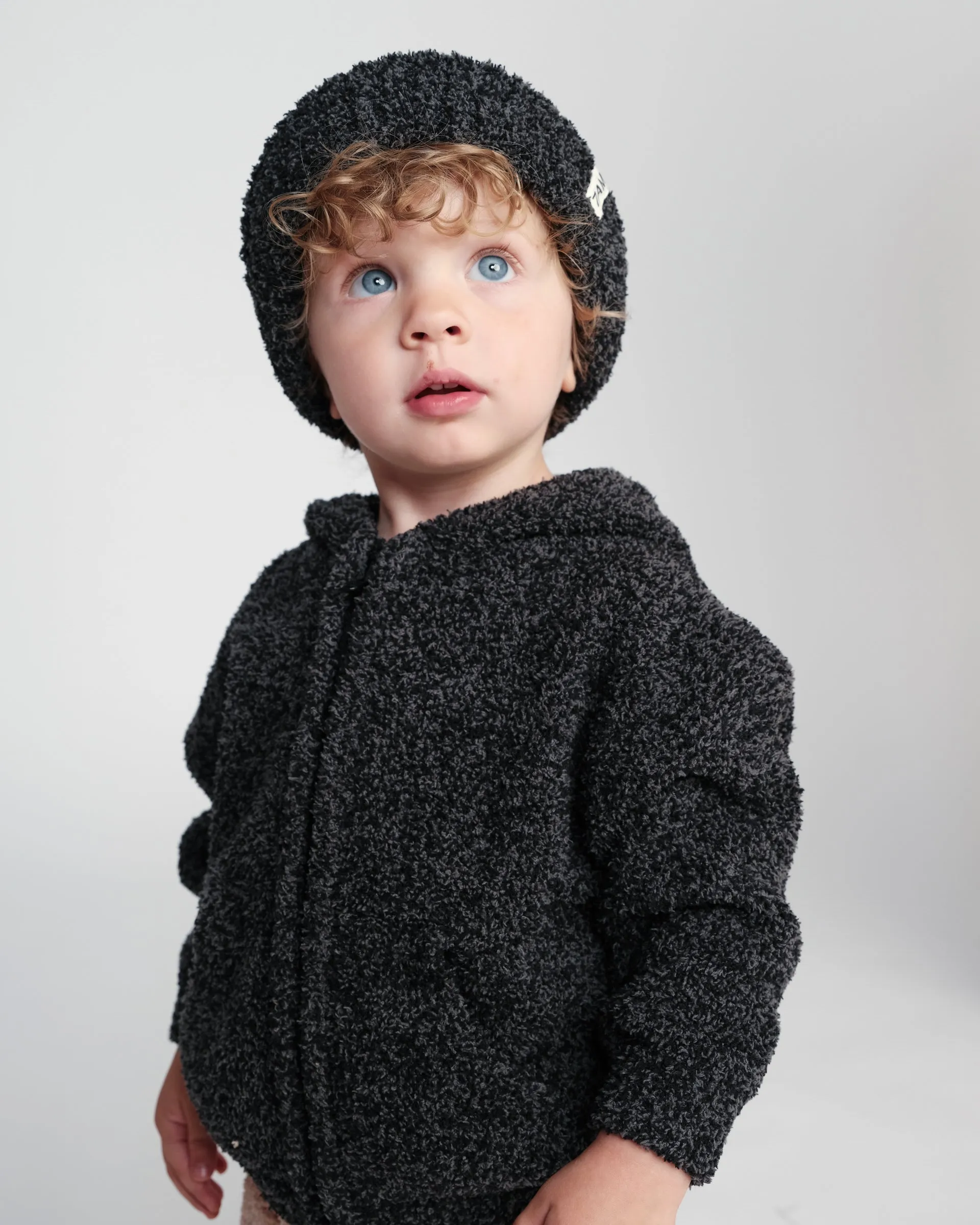 2-Tone Ribbed Beanie - Fuzzy