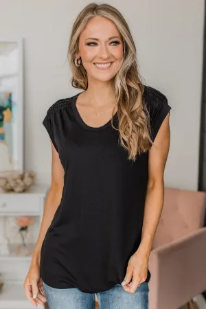 All In Favor Knit Top- Black