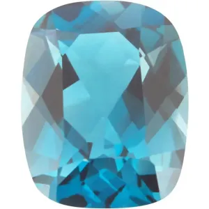 Antique Cushion London Blue Topaz Natural Gemstones