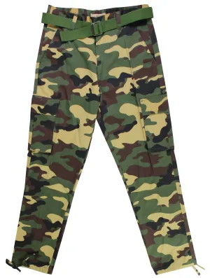 AP13122X: Big & Tall Camo Cargo Pants With Belt