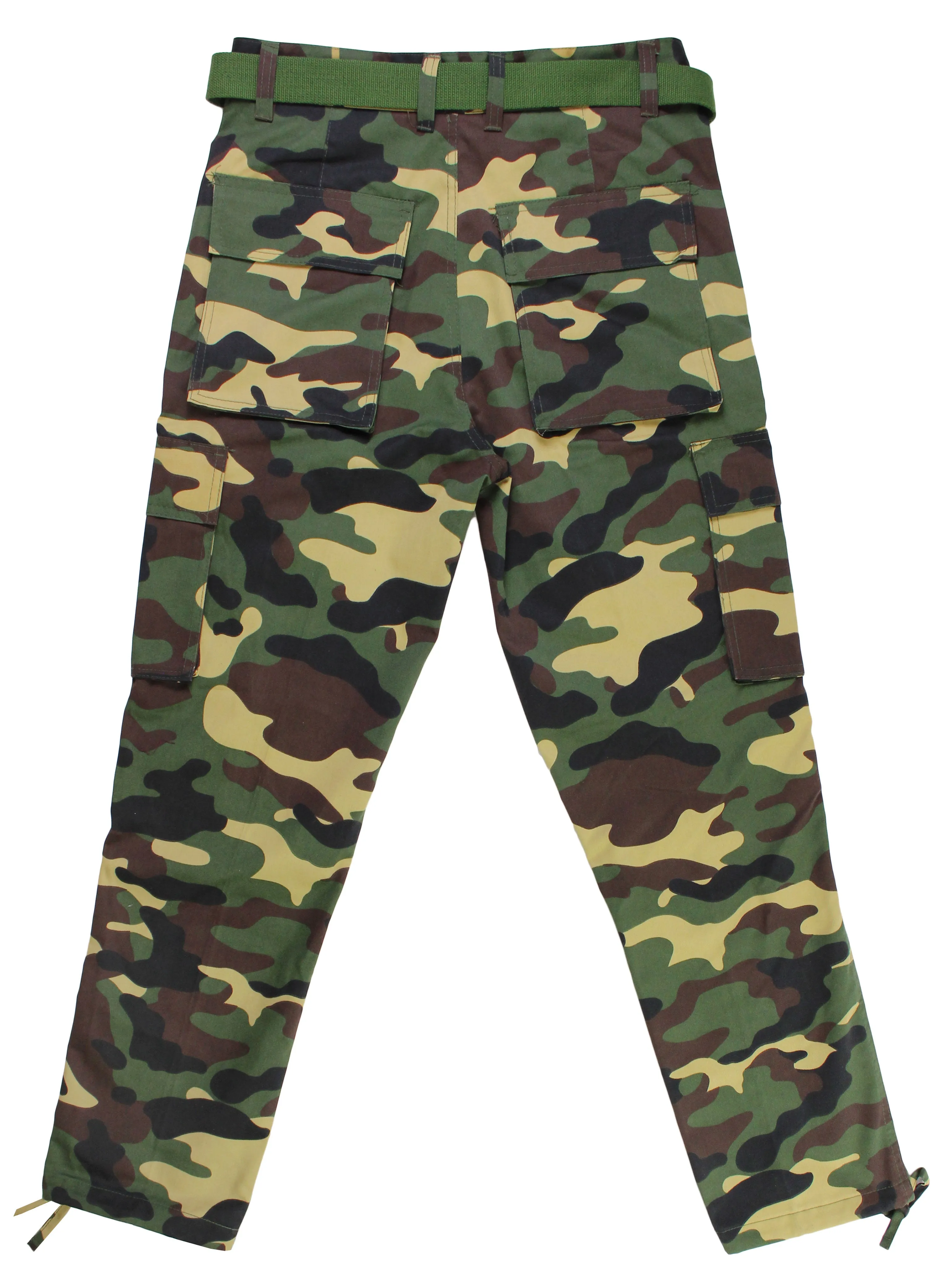 AP13122X: Big & Tall Camo Cargo Pants With Belt
