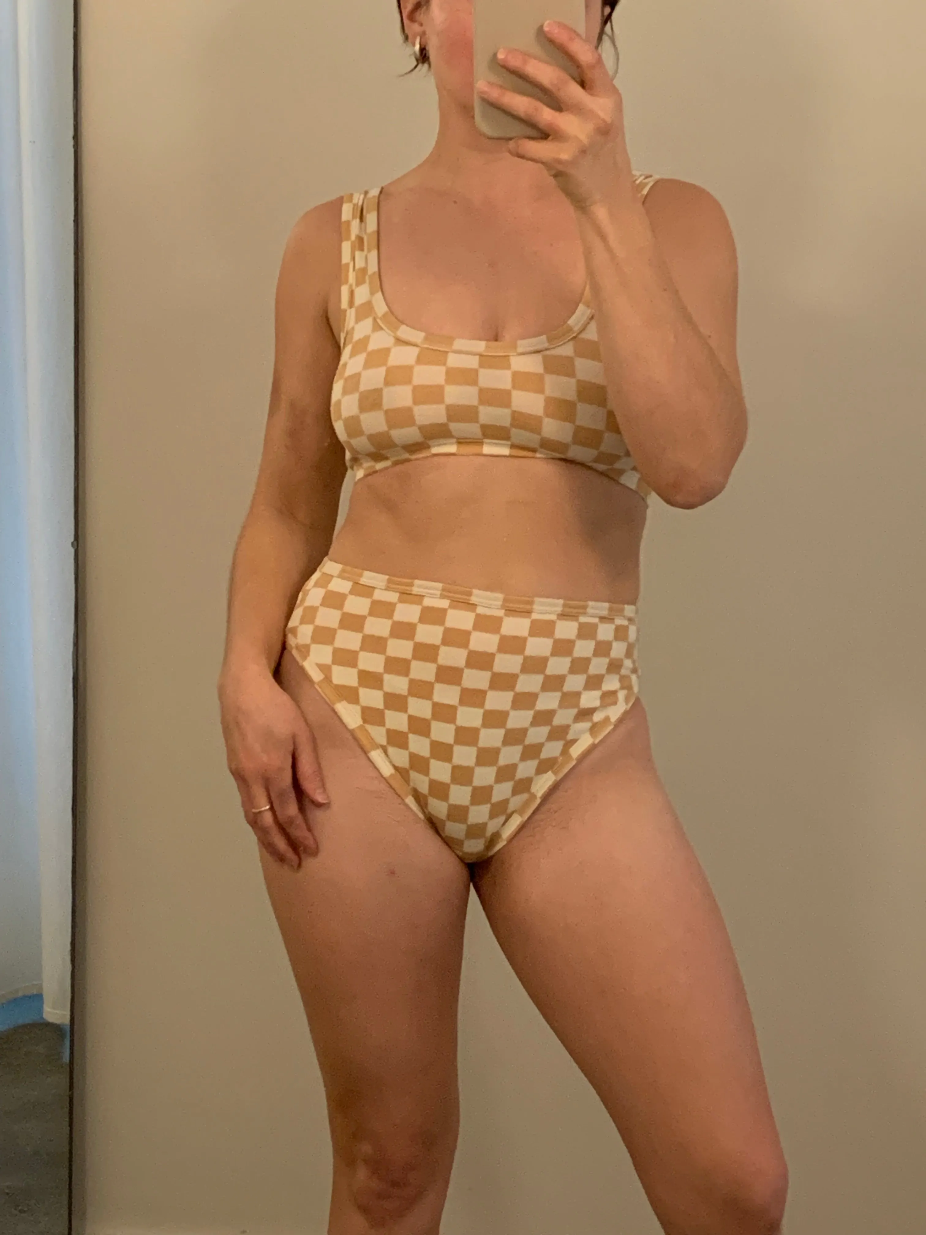 ARQ check bra and undies set