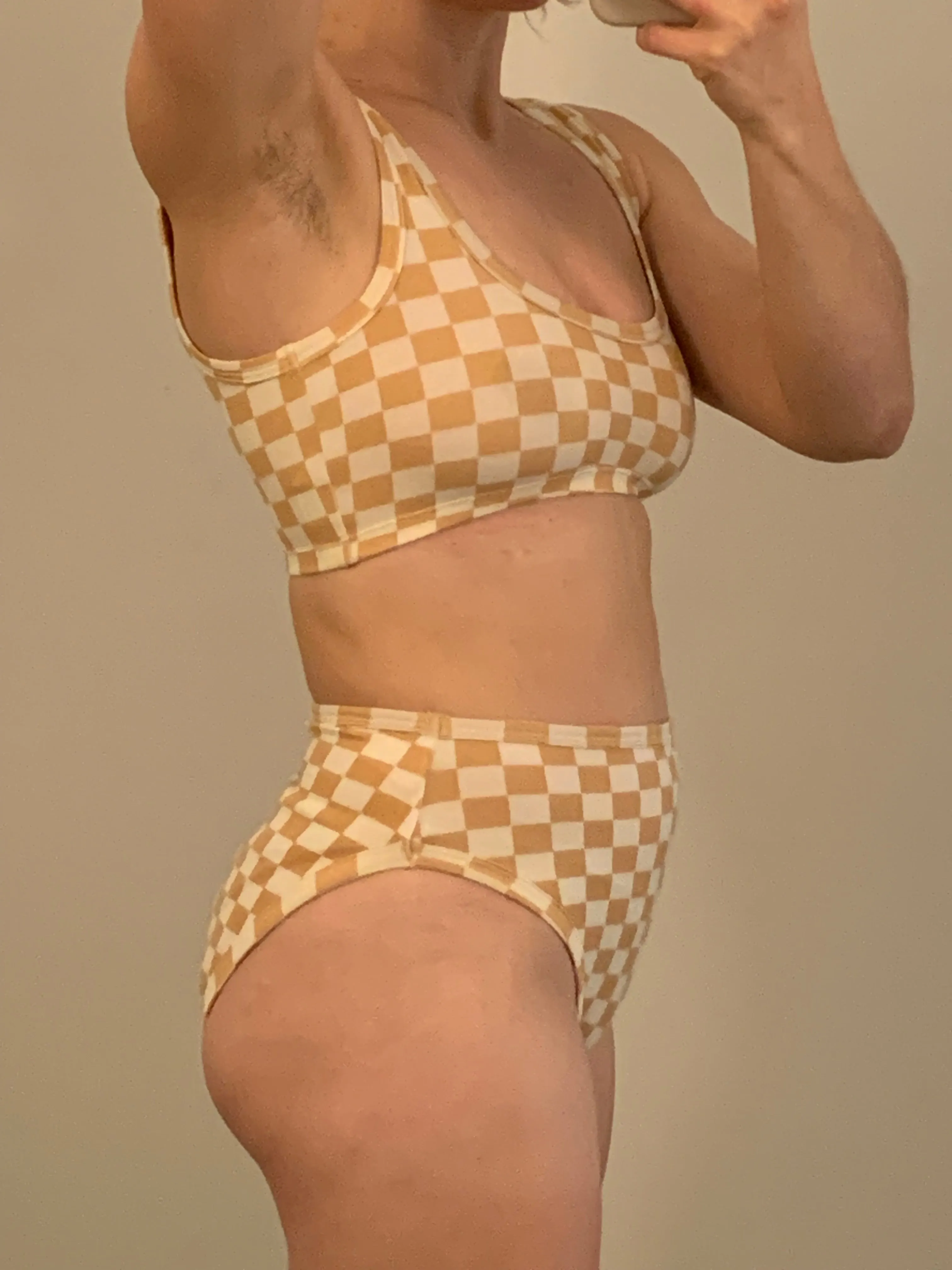 ARQ check bra and undies set