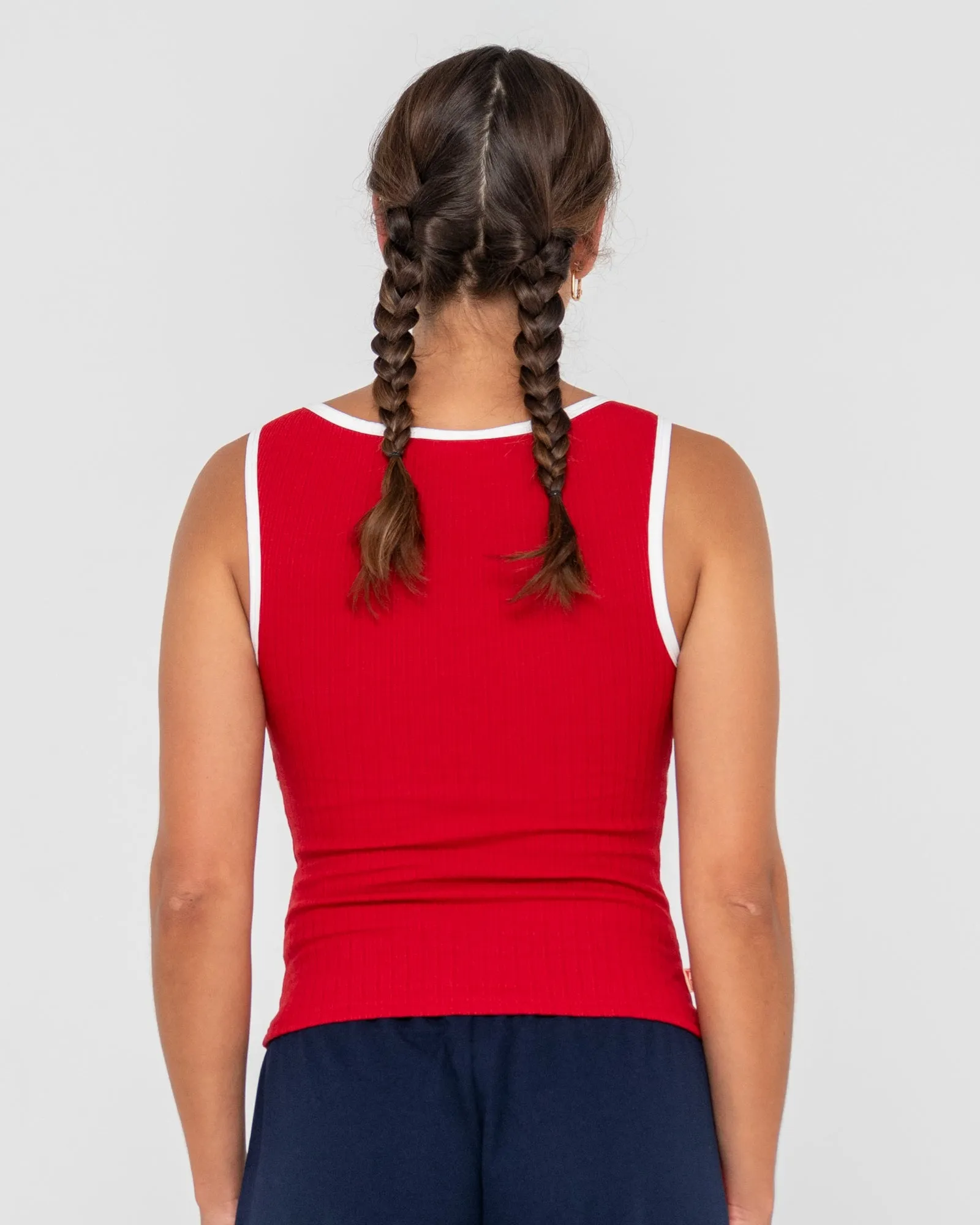 Ashley Ribbed Cut Out Top