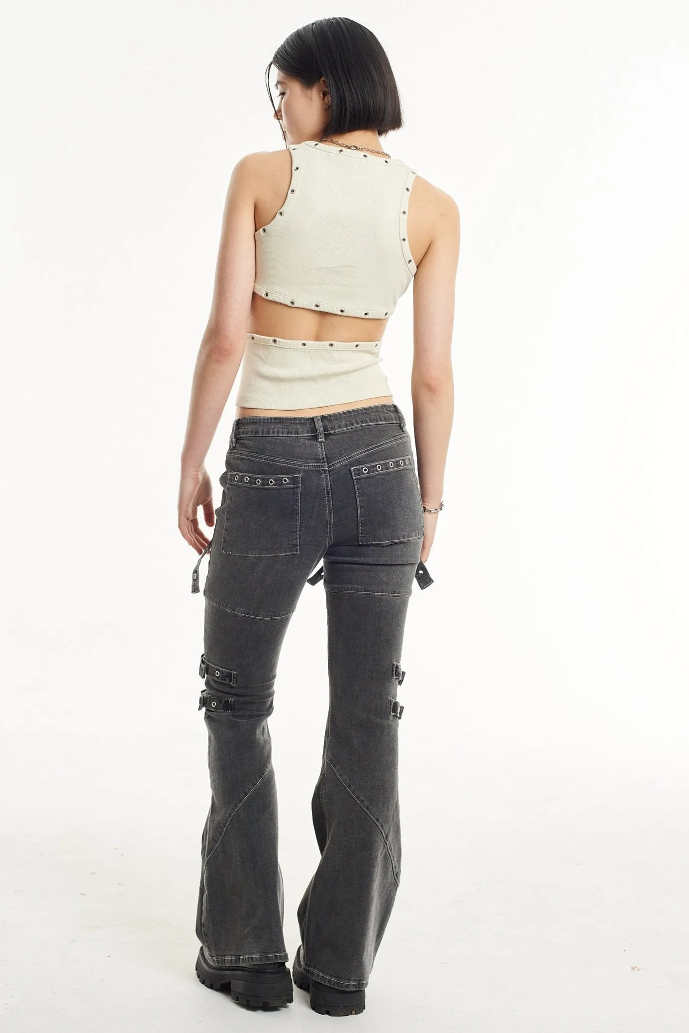 Atomic Eyelet Cut Out Top