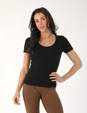 Avery Short Sleeve: Black