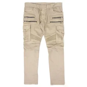 Balmain Denim Cargo Biker Pants Size 34