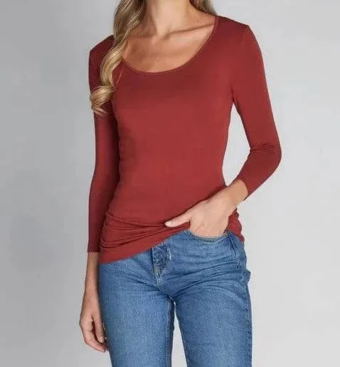 BAMBOO 3/4 SLEEVE TOP 2-14