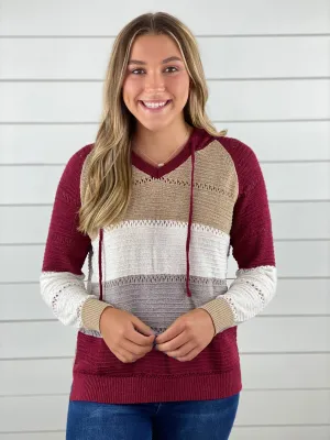 Beach Bonfire Hoodie - Burgundy