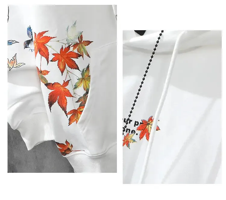 Black White Tops Anime Graphic Essentials Hoodies Streetwear