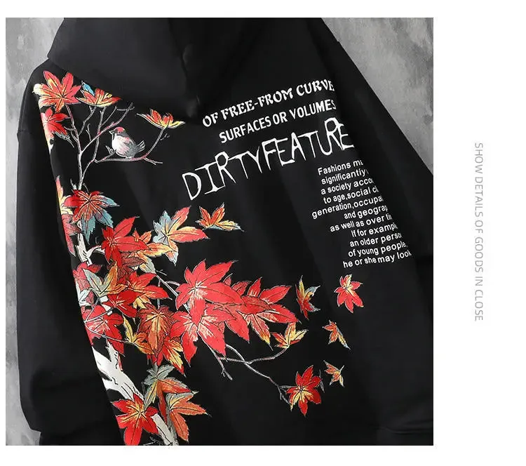 Black White Tops Anime Graphic Essentials Hoodies Streetwear