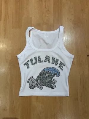Bling Graphic Ribbed Tank