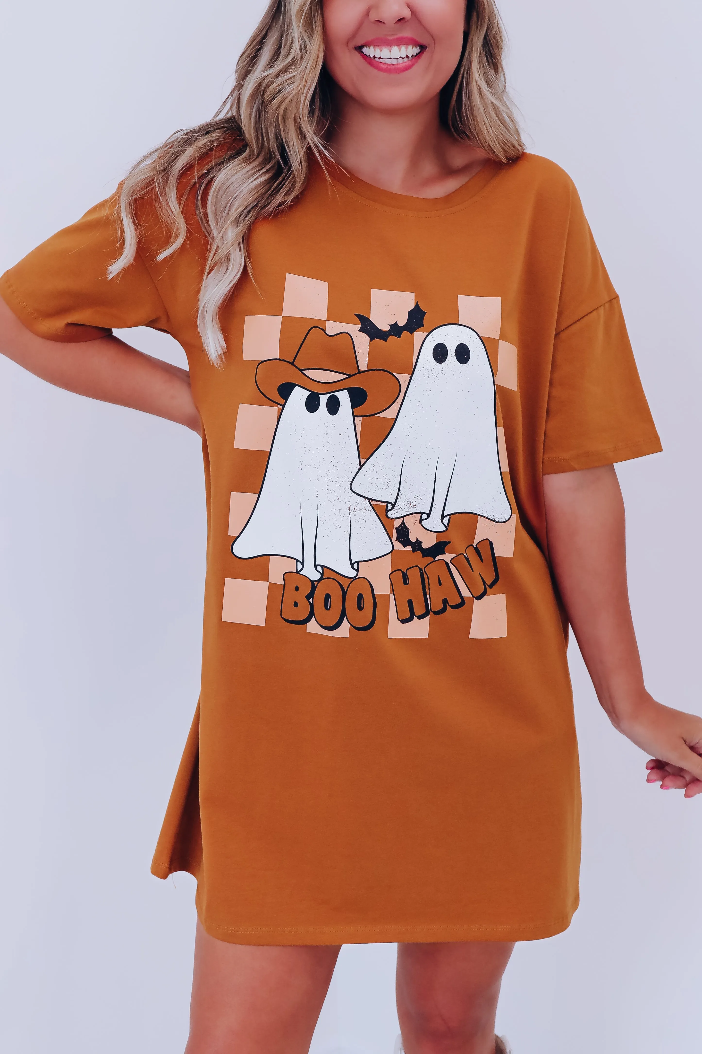 Boo Haw Graphic T-Shirt Dress