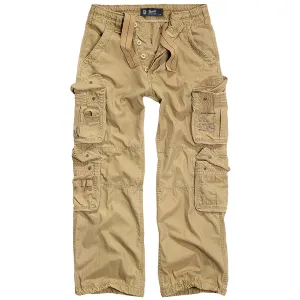 Brandit Pure Vintage Cargo Trousers Beige