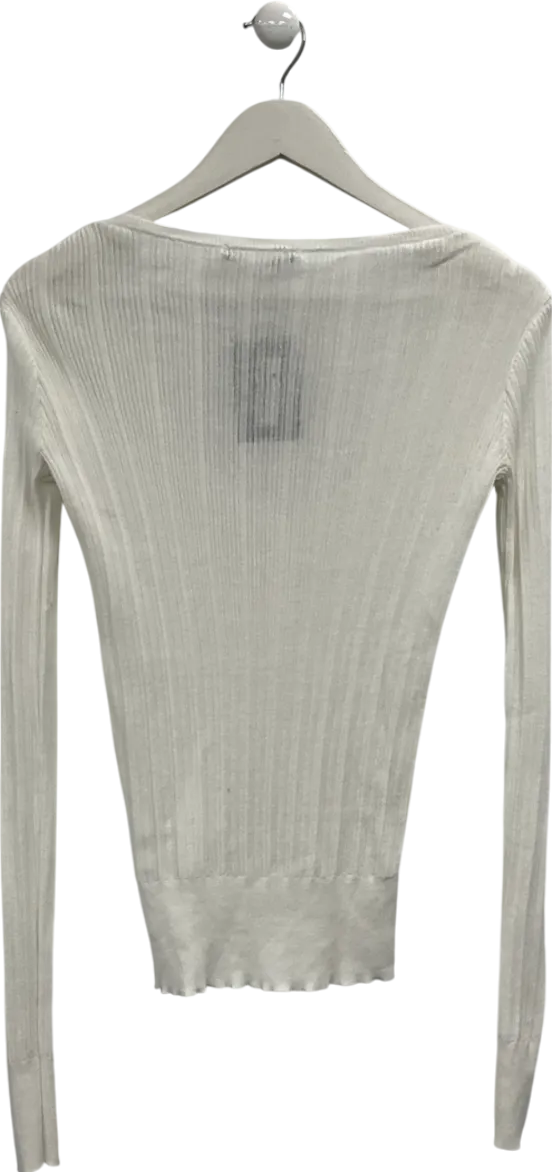 Brandy Melville White Scoop Neck Top One Size