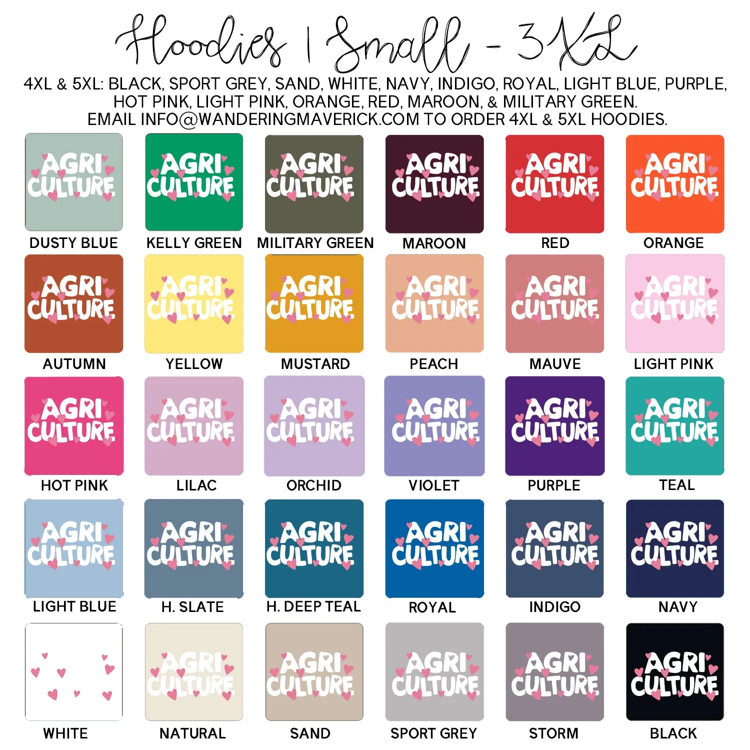 Bubble Agriculture Hearts Hoodie (S-3XL) Unisex - Multiple Colors!