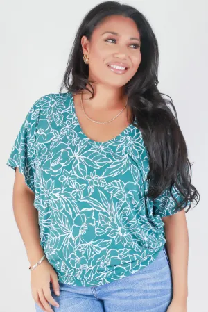 BUY ME FLOWERS DOLMAN TOP