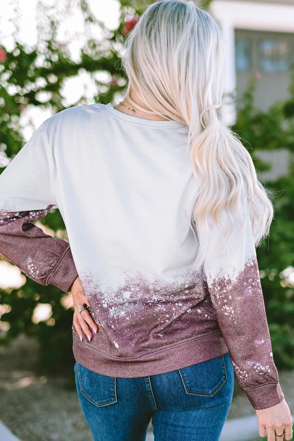 Casual HOWDY COWBOYS Tie Dye Print Graphic Sweatshirt
