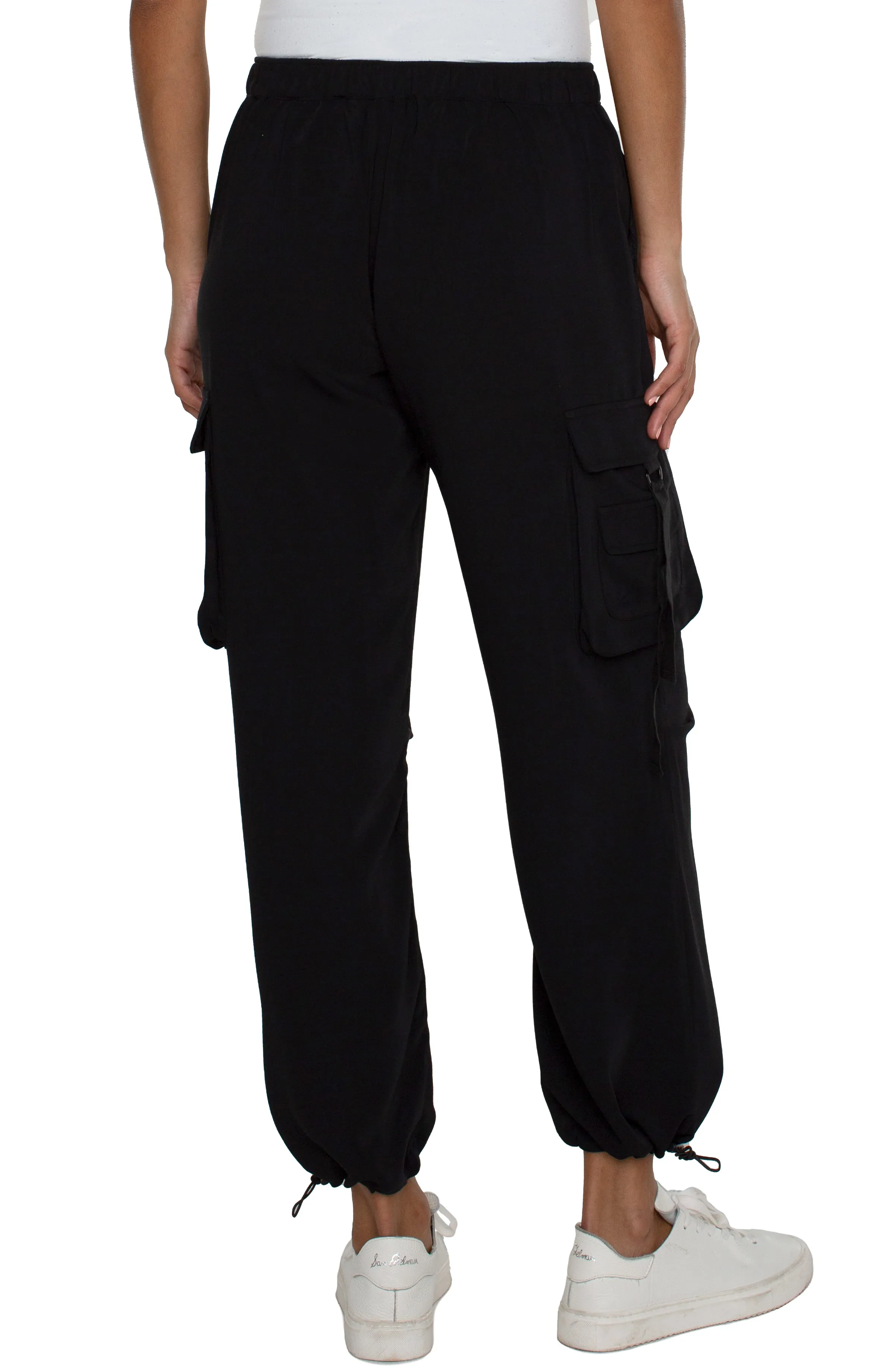 Cinch Hem Pullon Parachute Cargo Pants