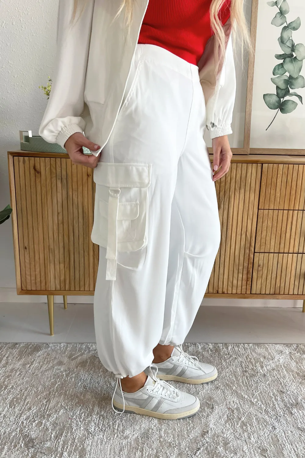 Cinch Hem Pullon Parachute Cargo Pants