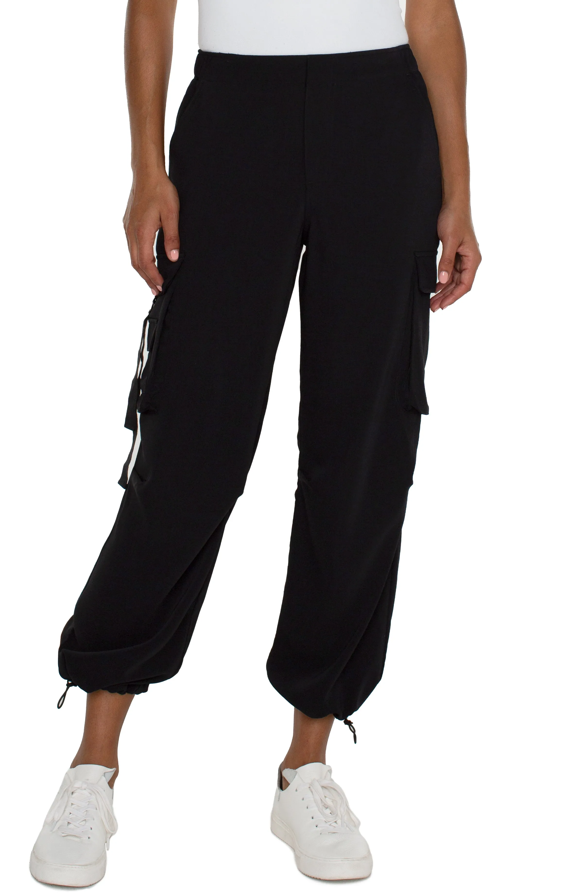 Cinch Hem Pullon Parachute Cargo Pants
