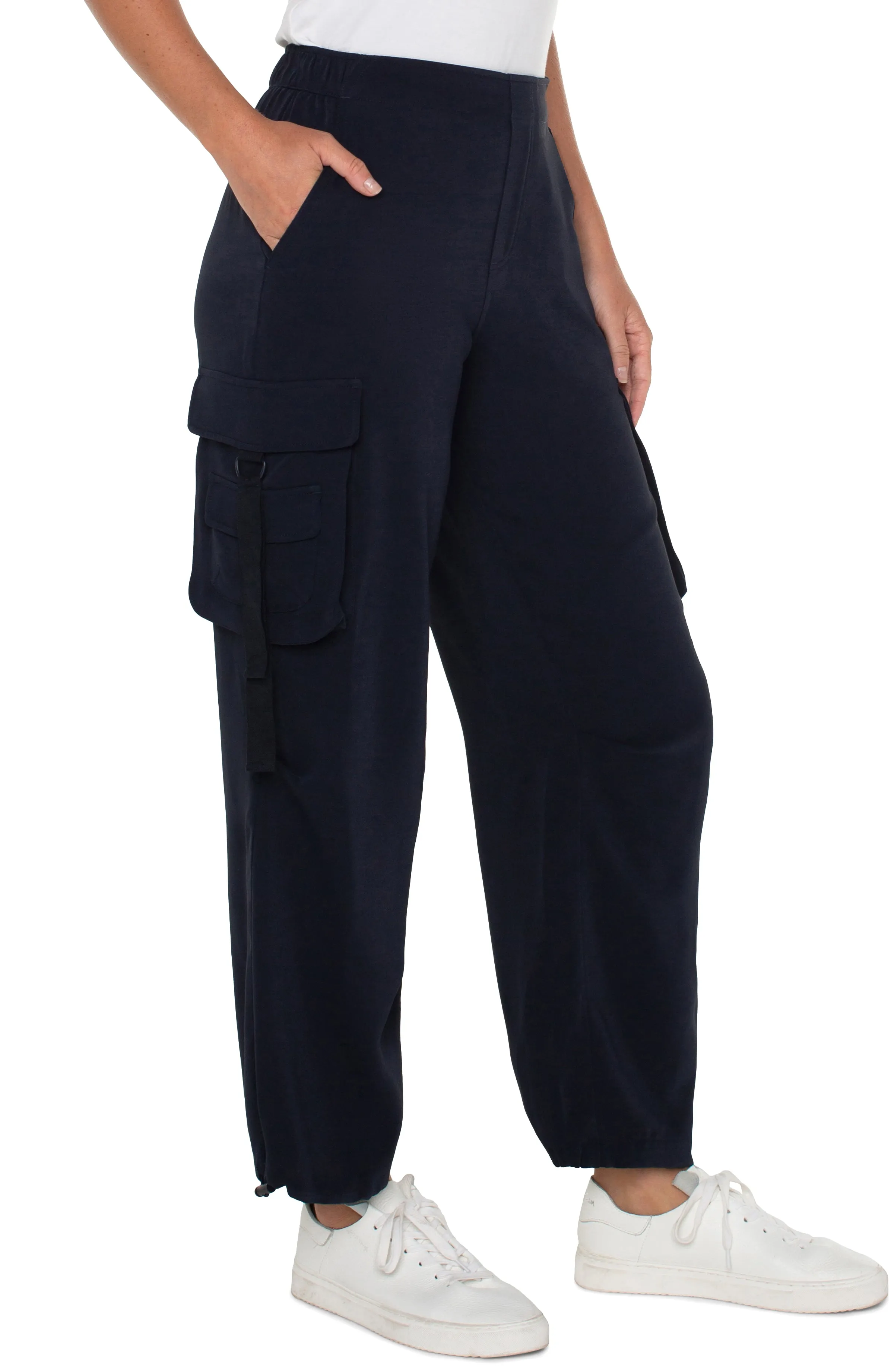 Cinch Hem Pullon Parachute Cargo Pants