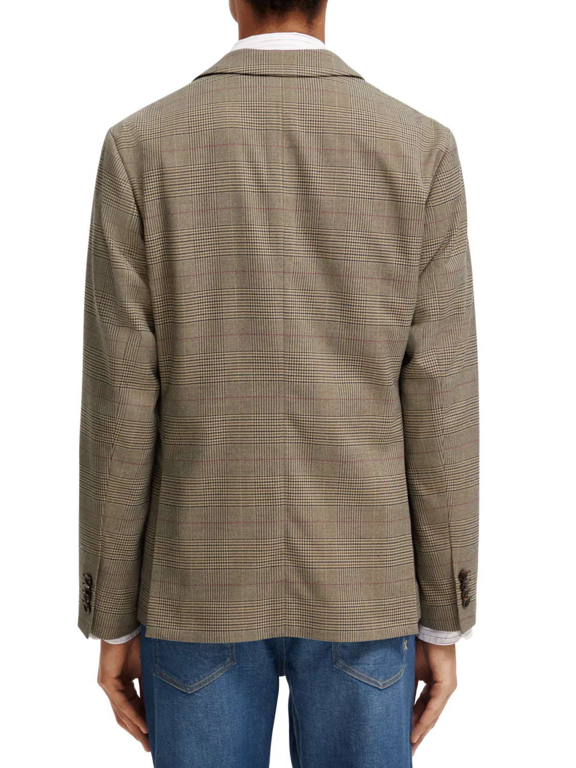 Classic Yarn Dyed Check Blazer in Taupe Check