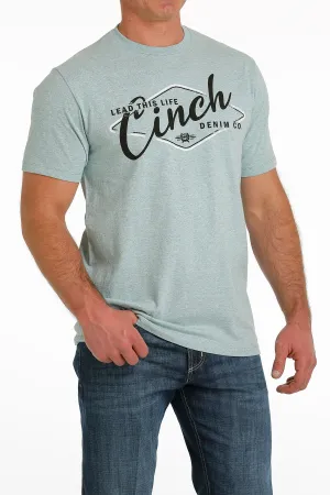 CLMTT1690560 Cinch T Shirt Front Logo Heather Teal