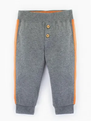 Colored Organics Evan Jersey Jogger Pant (Heather Grey/Clementine)