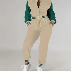 Crew Neck Sweatshirt and Jogger Set