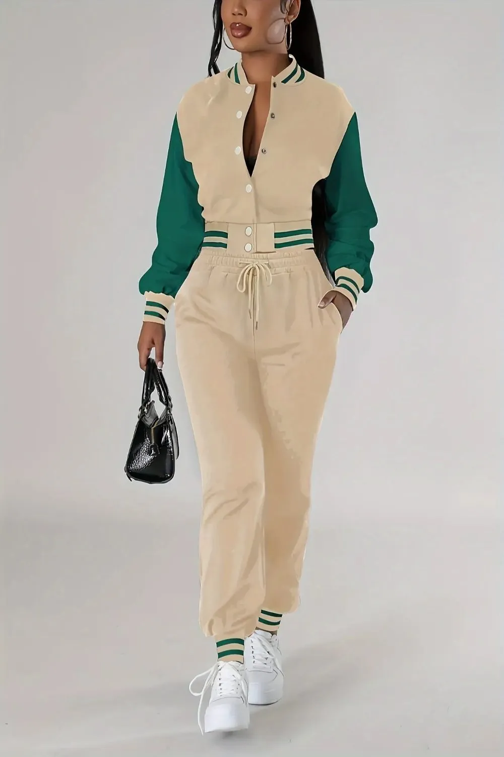 Crew Neck Sweatshirt and Jogger Set
