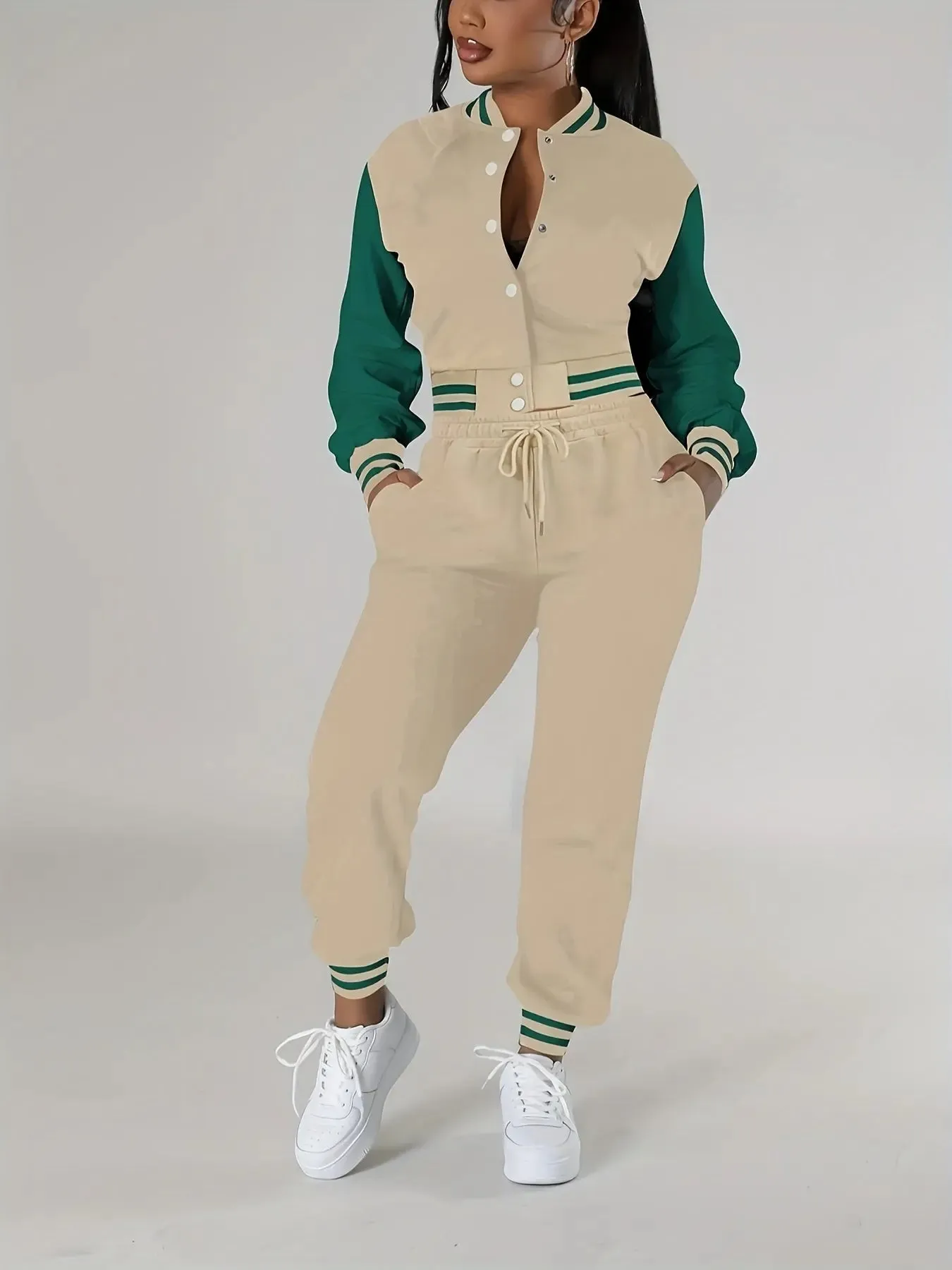 Crew Neck Sweatshirt and Jogger Set