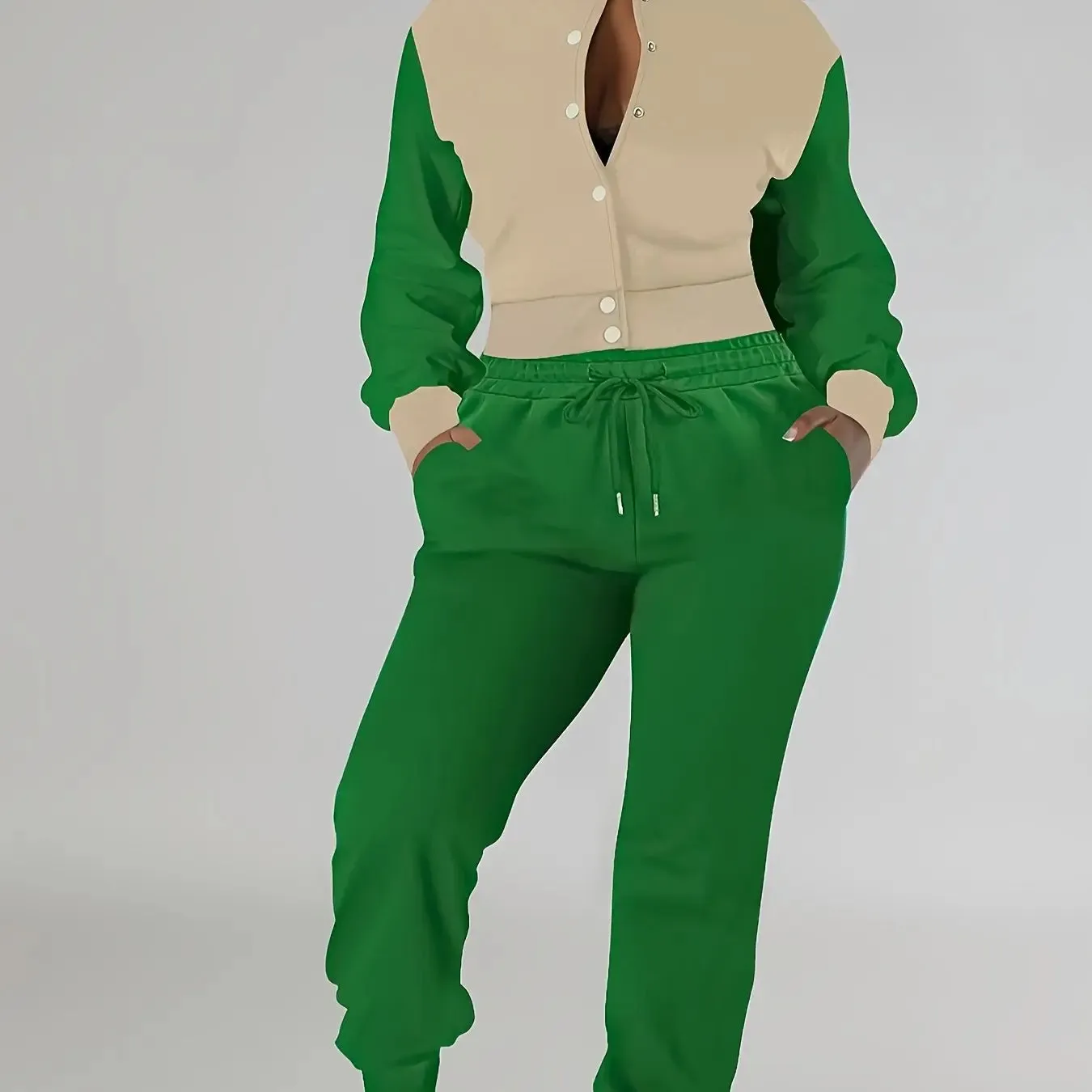 Crew Neck Sweatshirt and Jogger Set