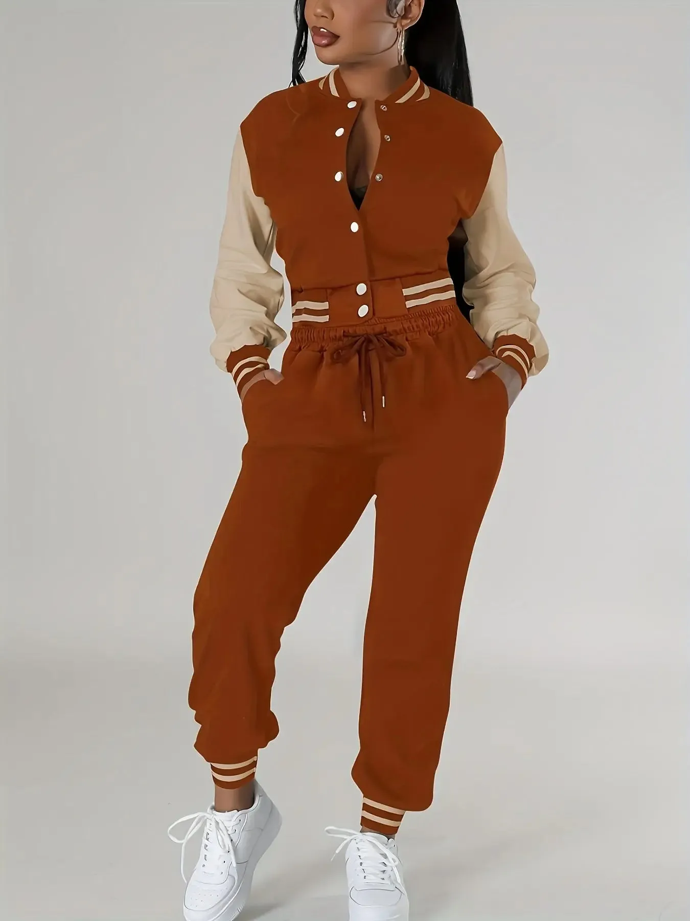 Crew Neck Sweatshirt and Jogger Set