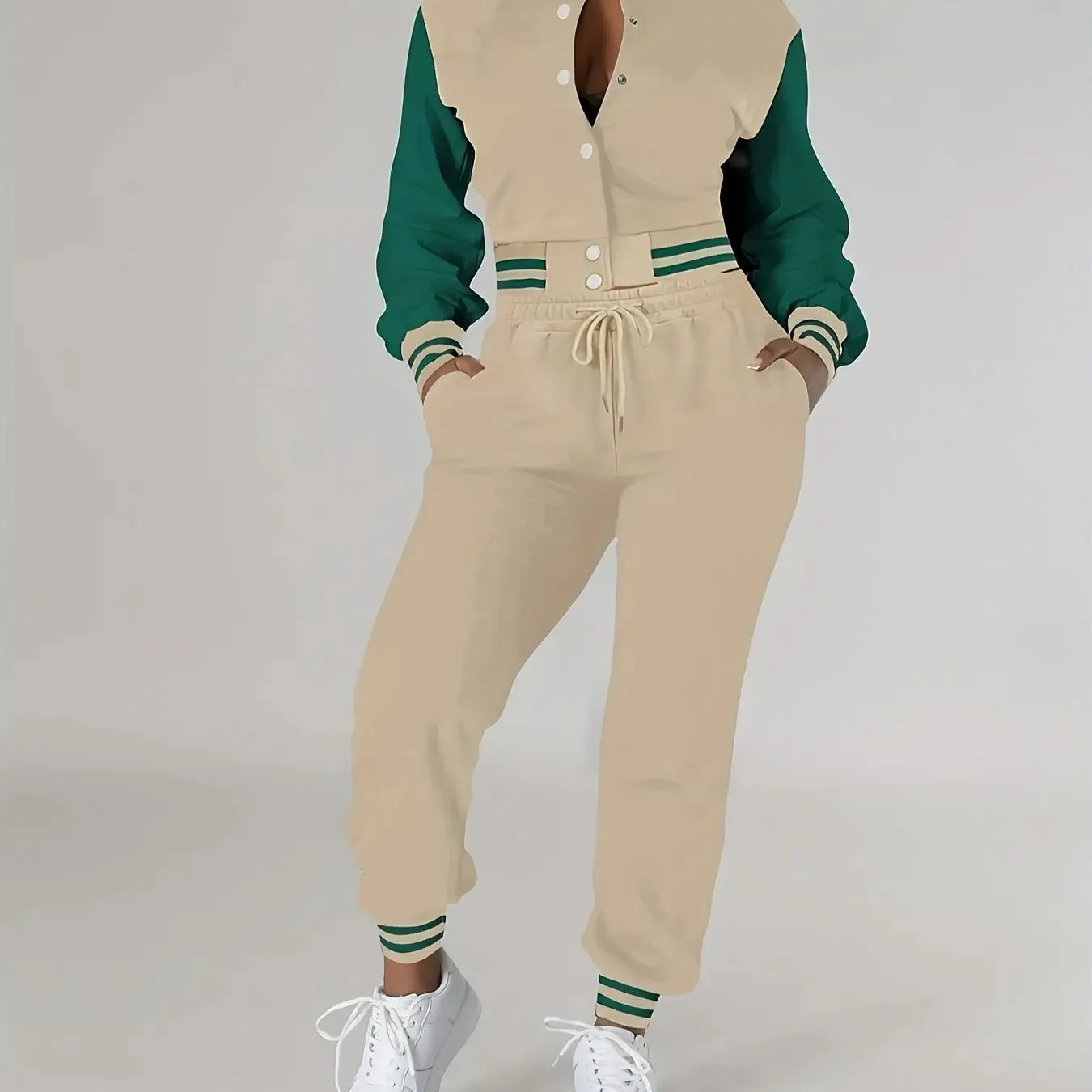 Crew Neck Sweatshirt and Jogger Set