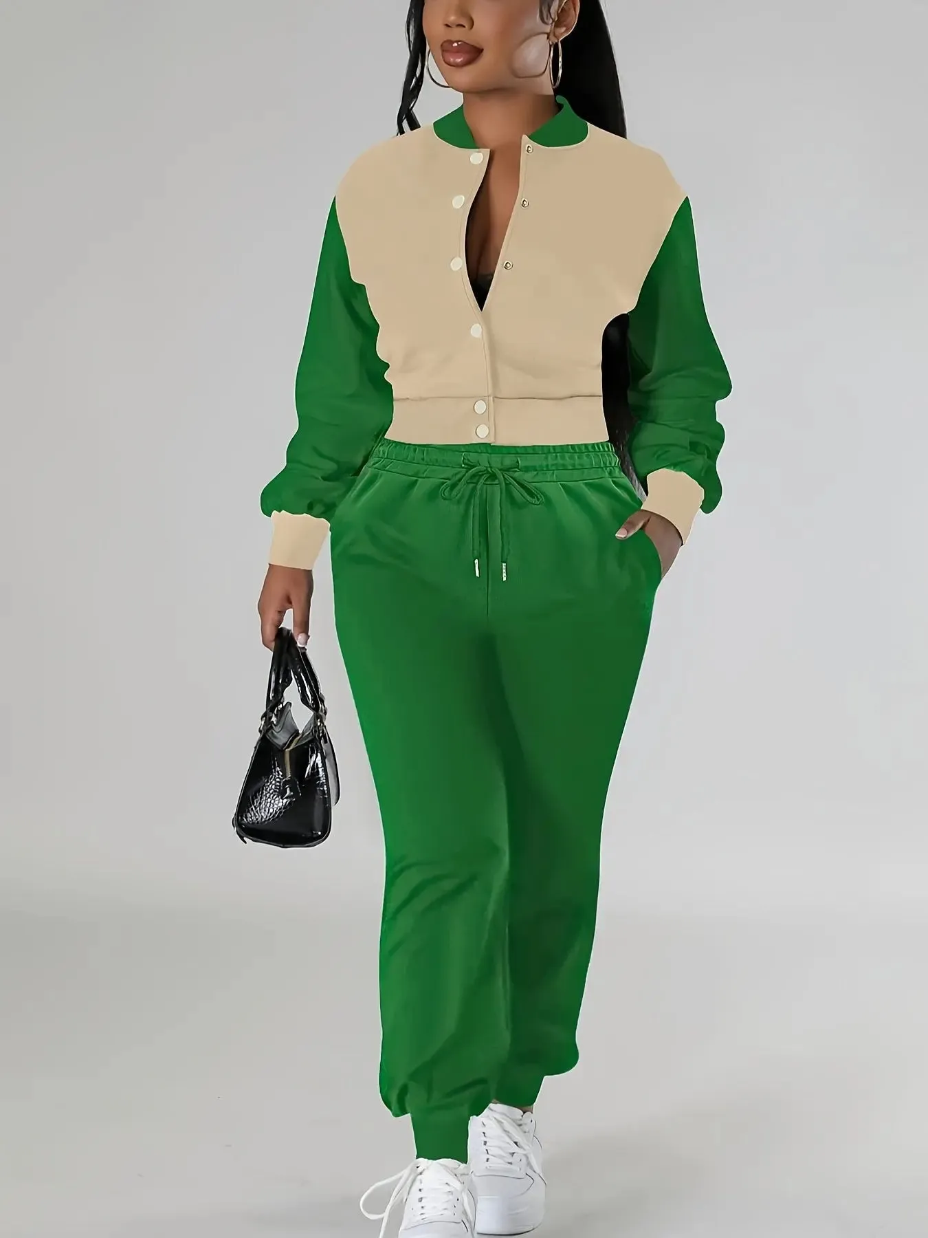 Crew Neck Sweatshirt and Jogger Set