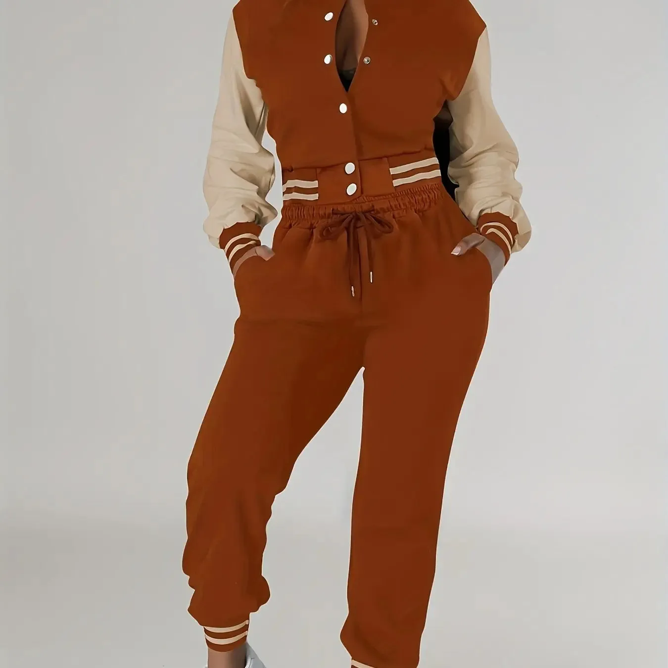 Crew Neck Sweatshirt and Jogger Set