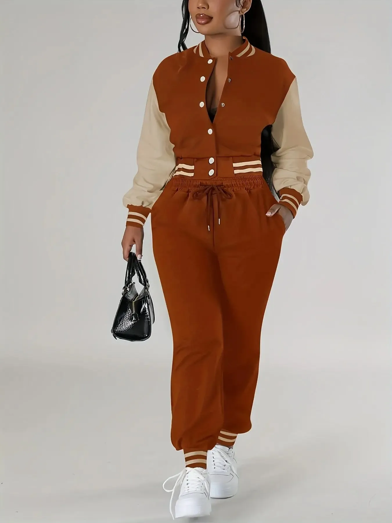 Crew Neck Sweatshirt and Jogger Set