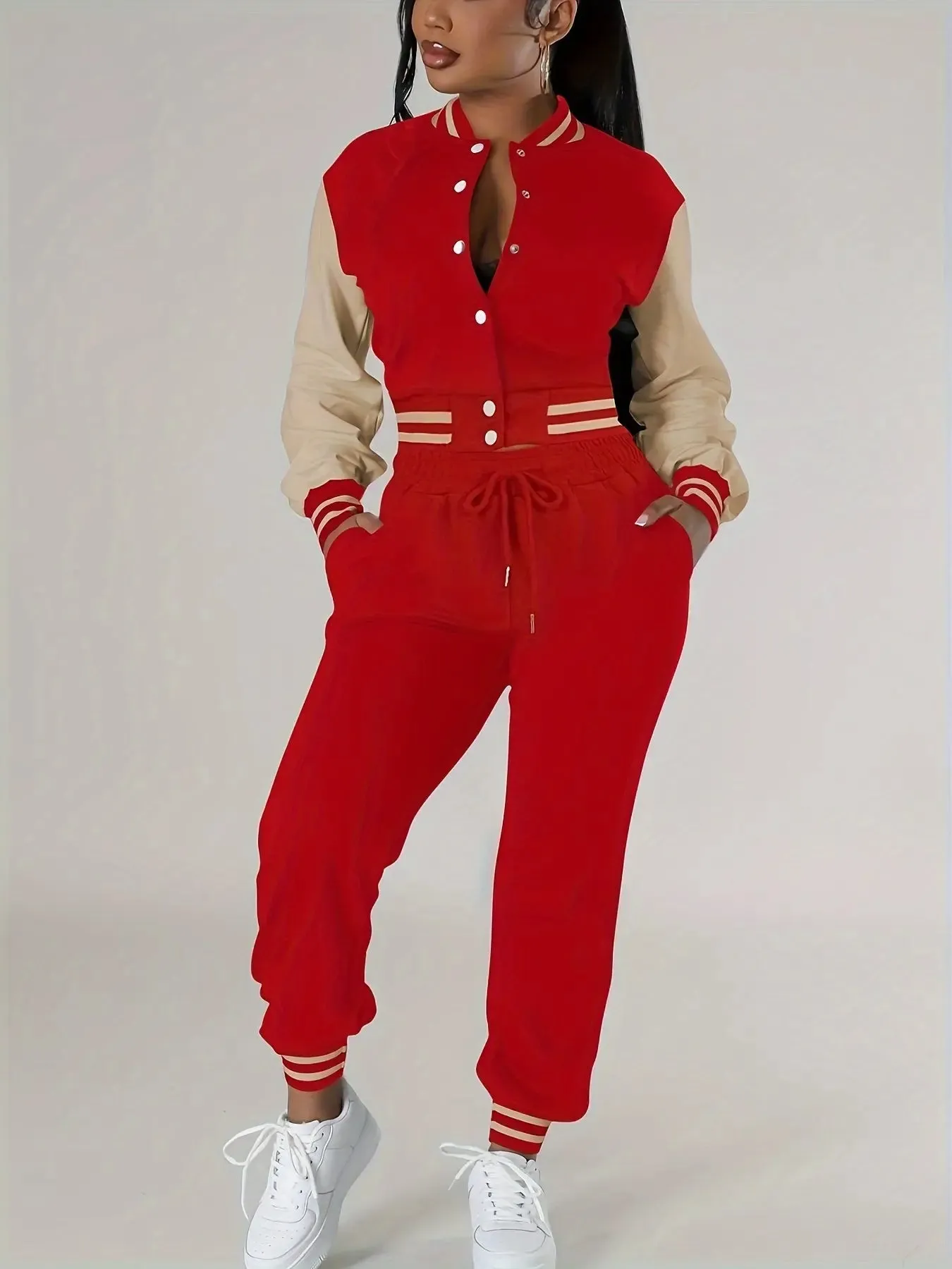 Crew Neck Sweatshirt and Jogger Set