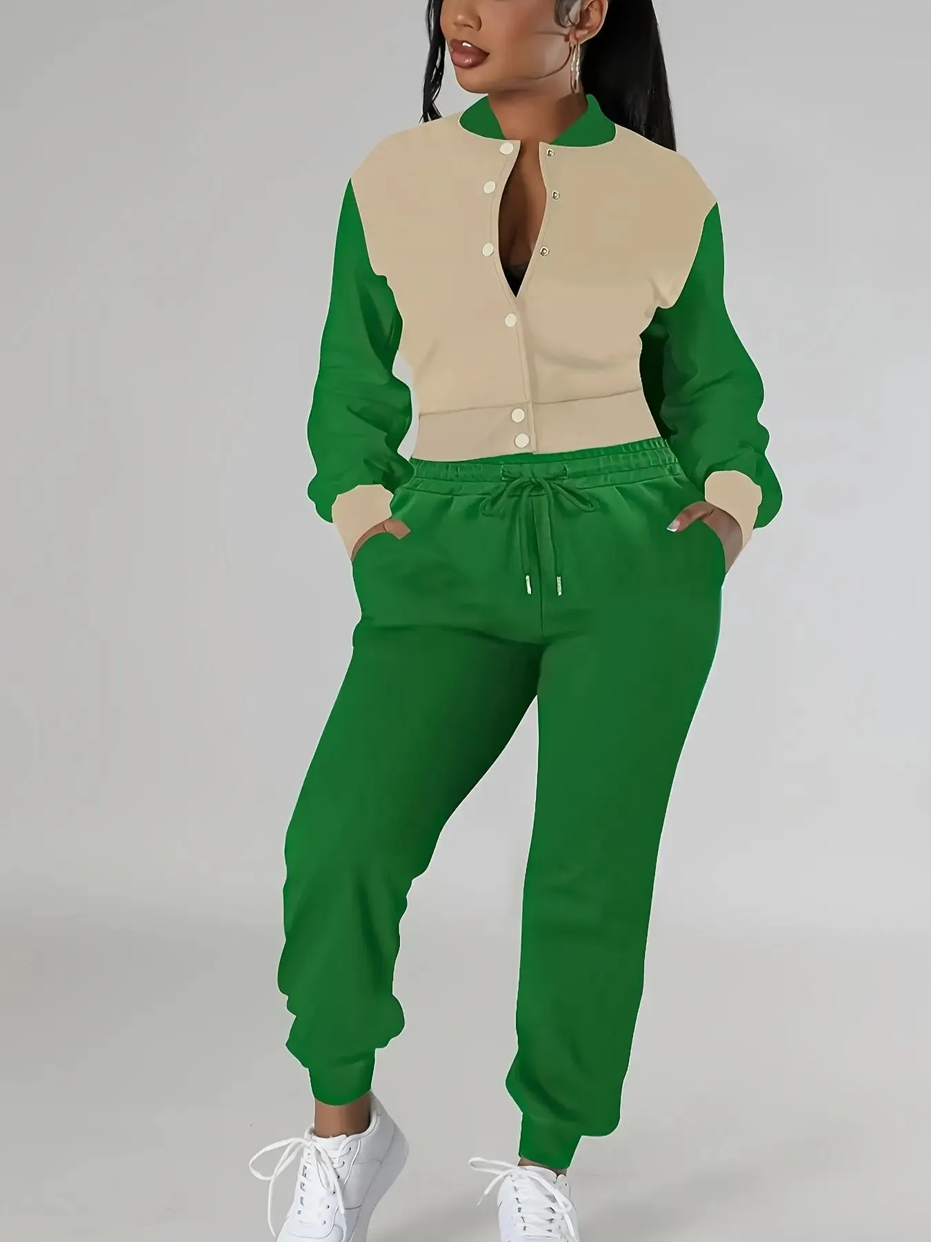 Crew Neck Sweatshirt and Jogger Set