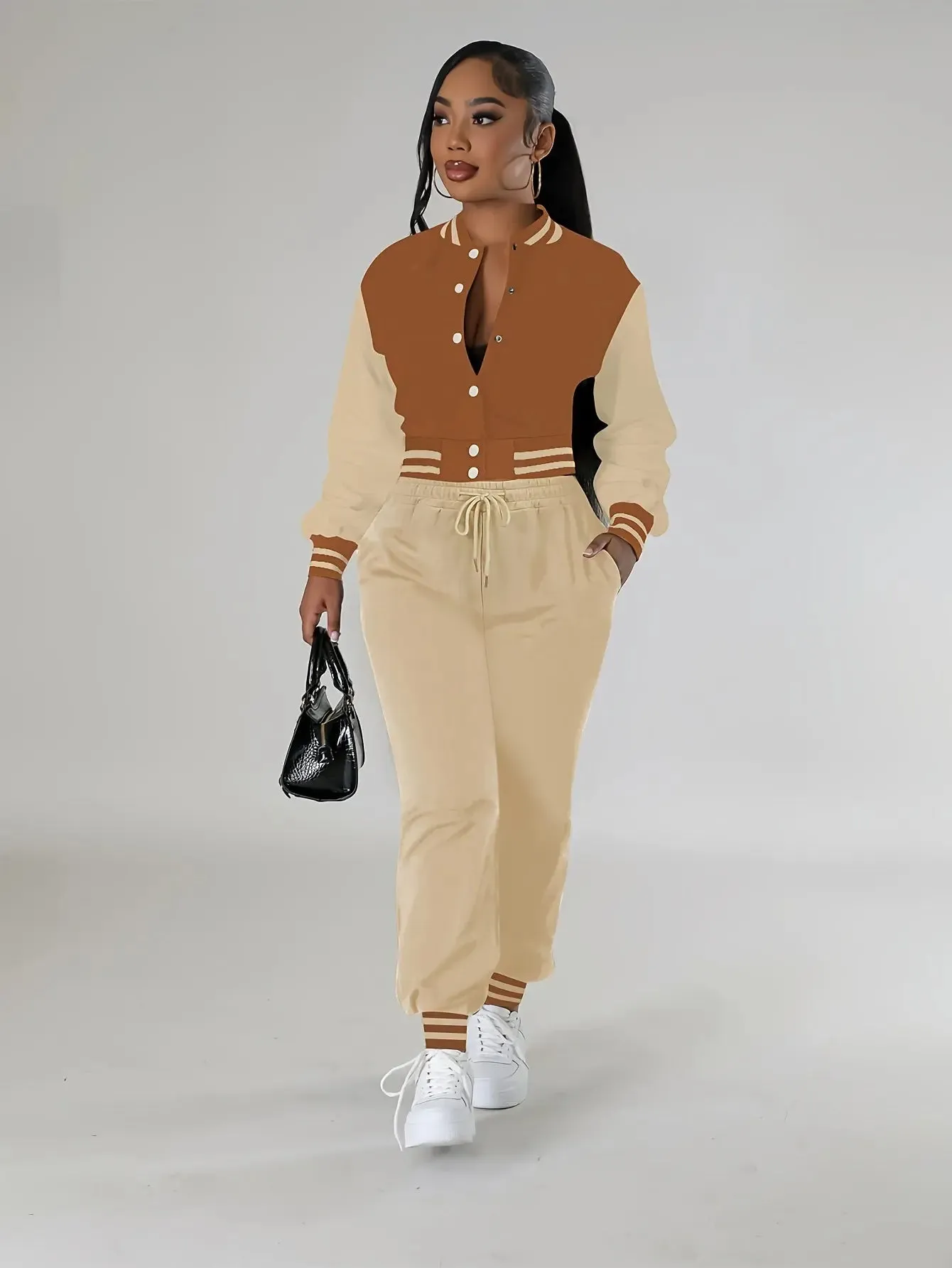 Crew Neck Sweatshirt and Jogger Set