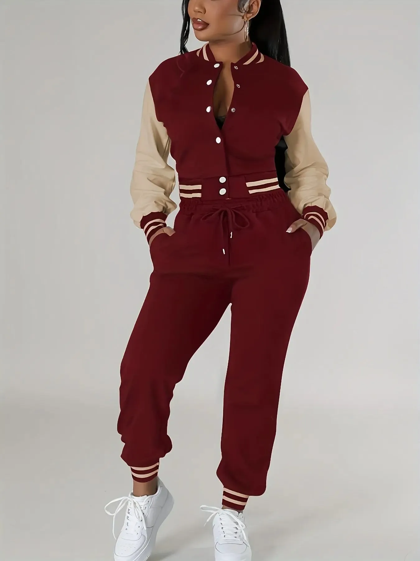 Crew Neck Sweatshirt and Jogger Set
