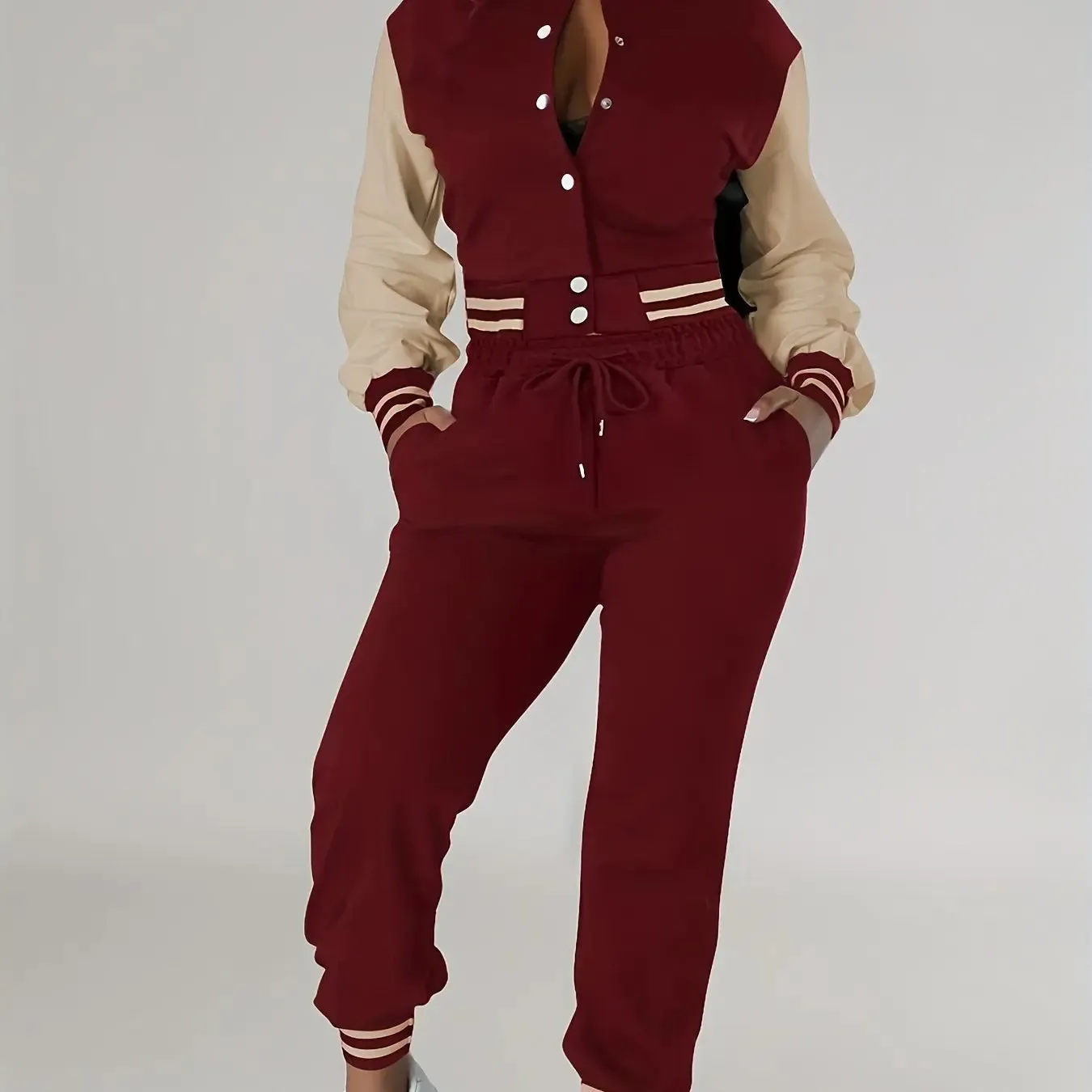 Crew Neck Sweatshirt and Jogger Set