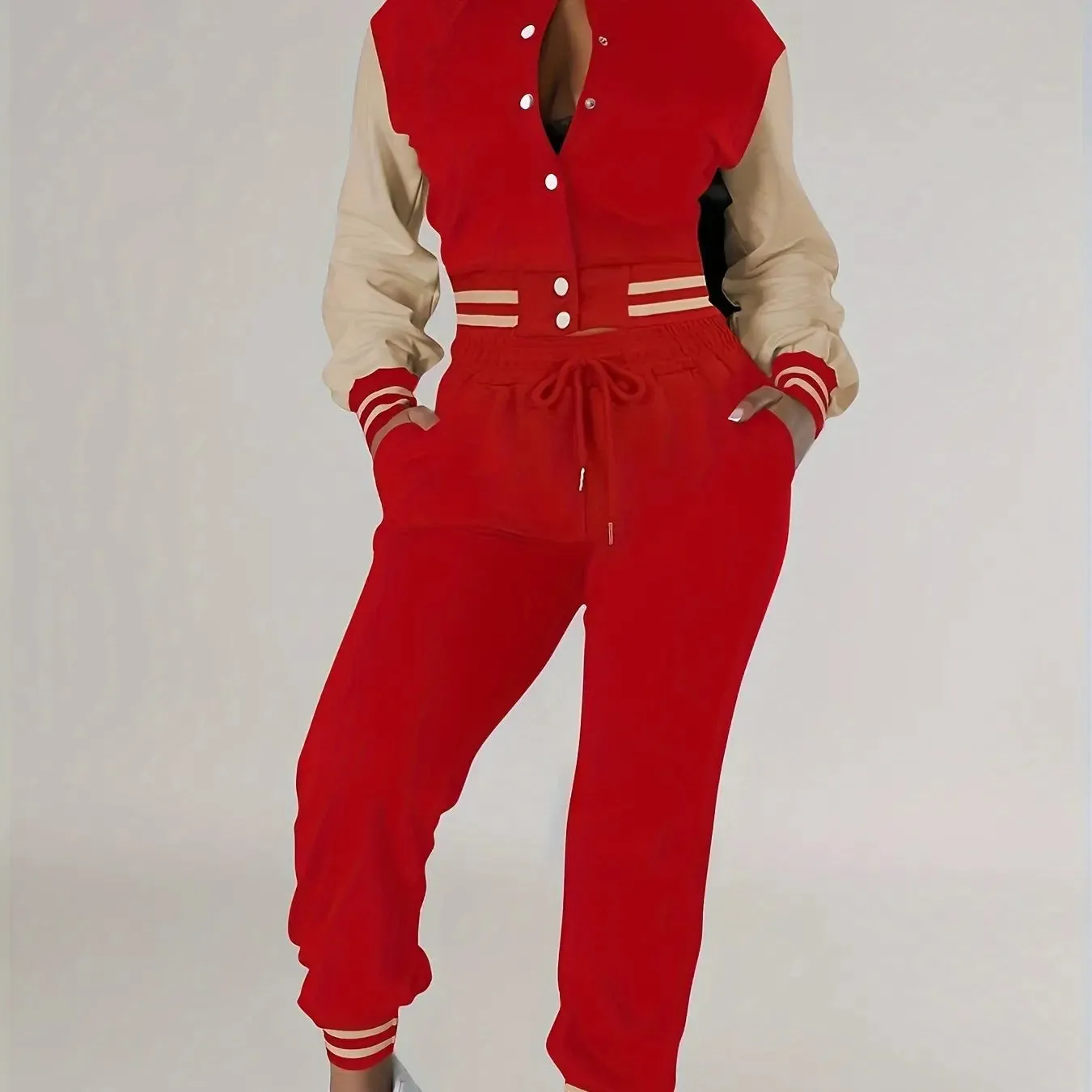 Crew Neck Sweatshirt and Jogger Set