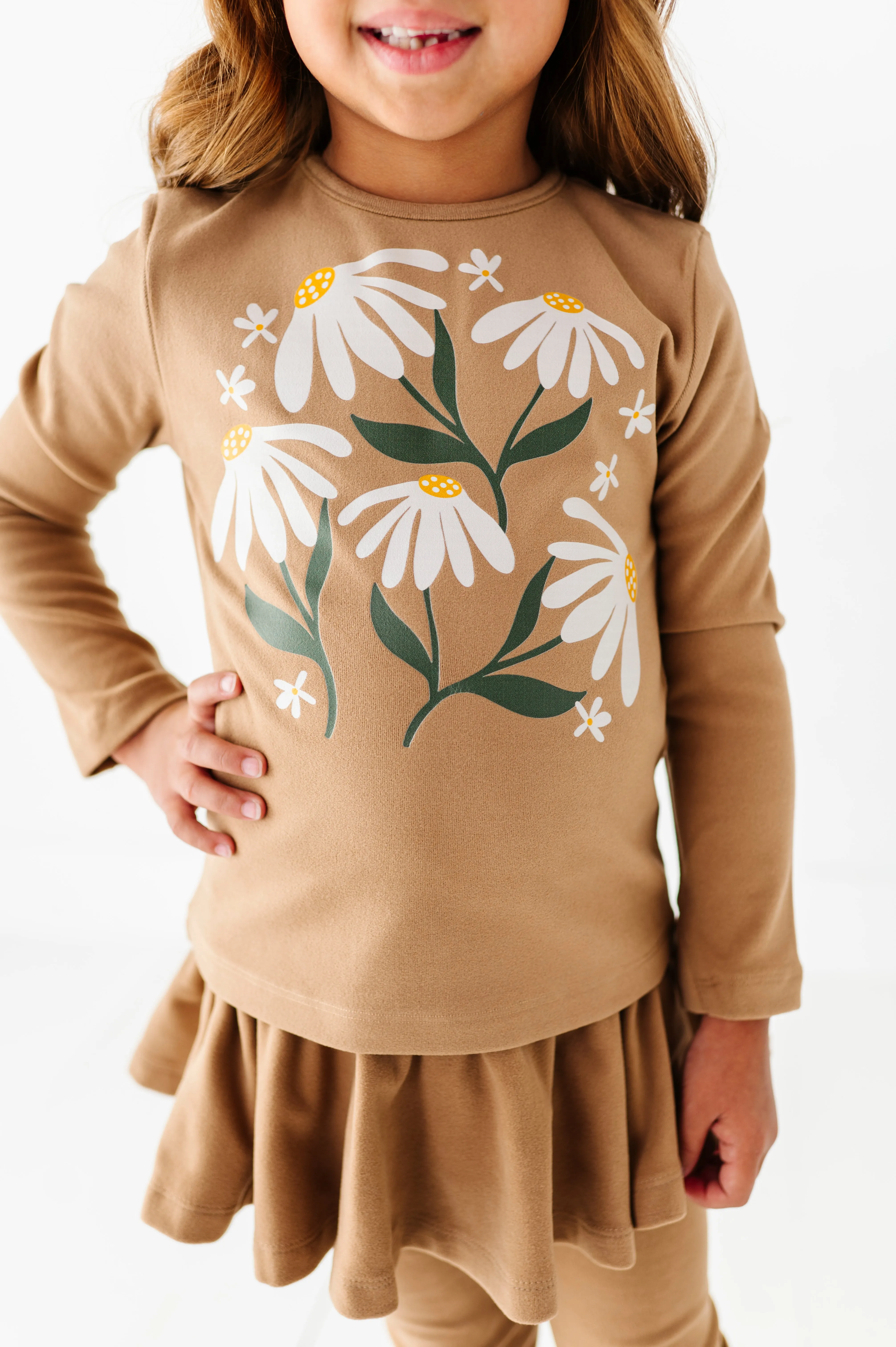 Daisy | Taupe Fleece skirted SET