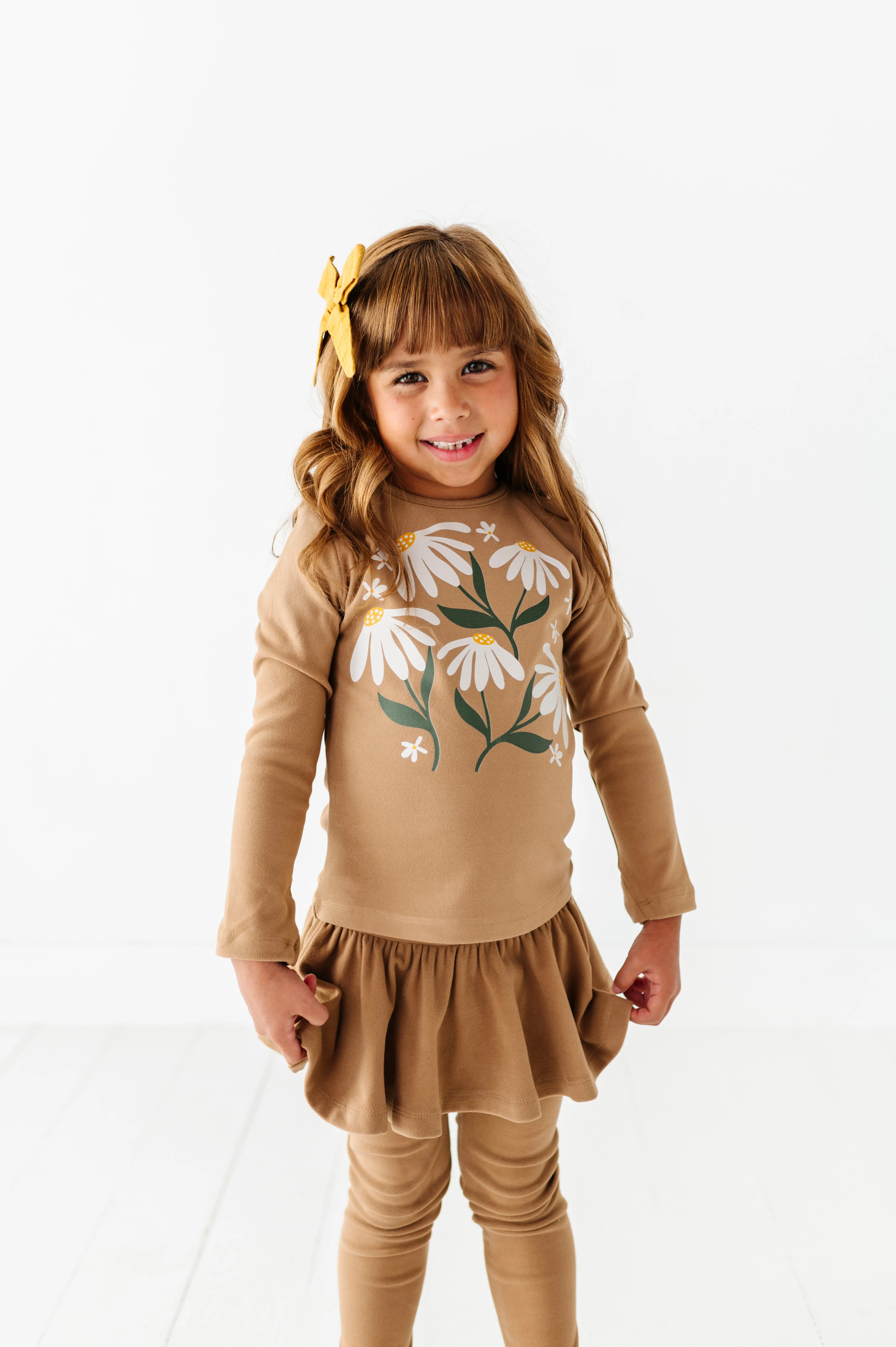 Daisy | Taupe Fleece skirted SET