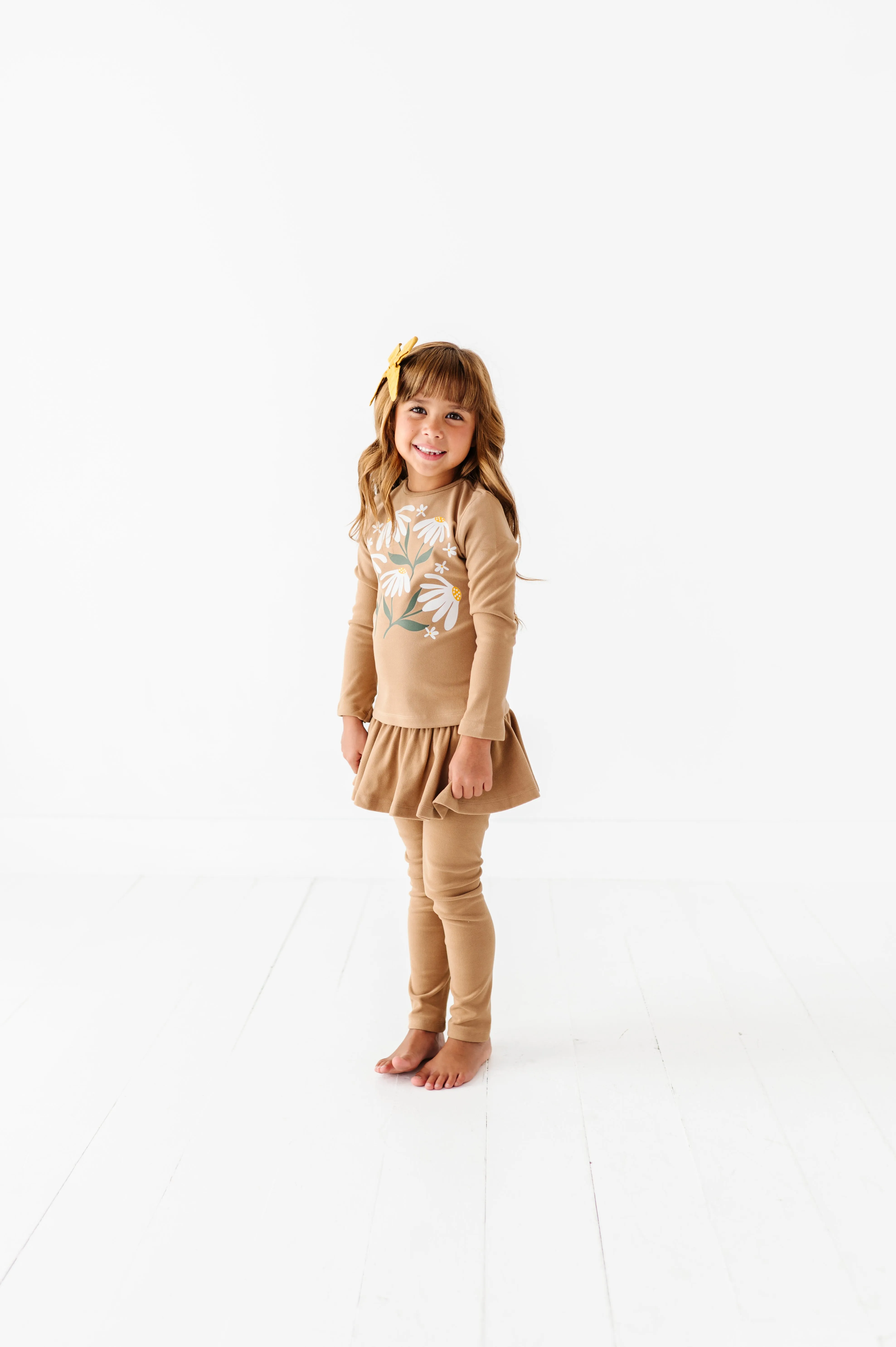 Daisy | Taupe Fleece skirted SET