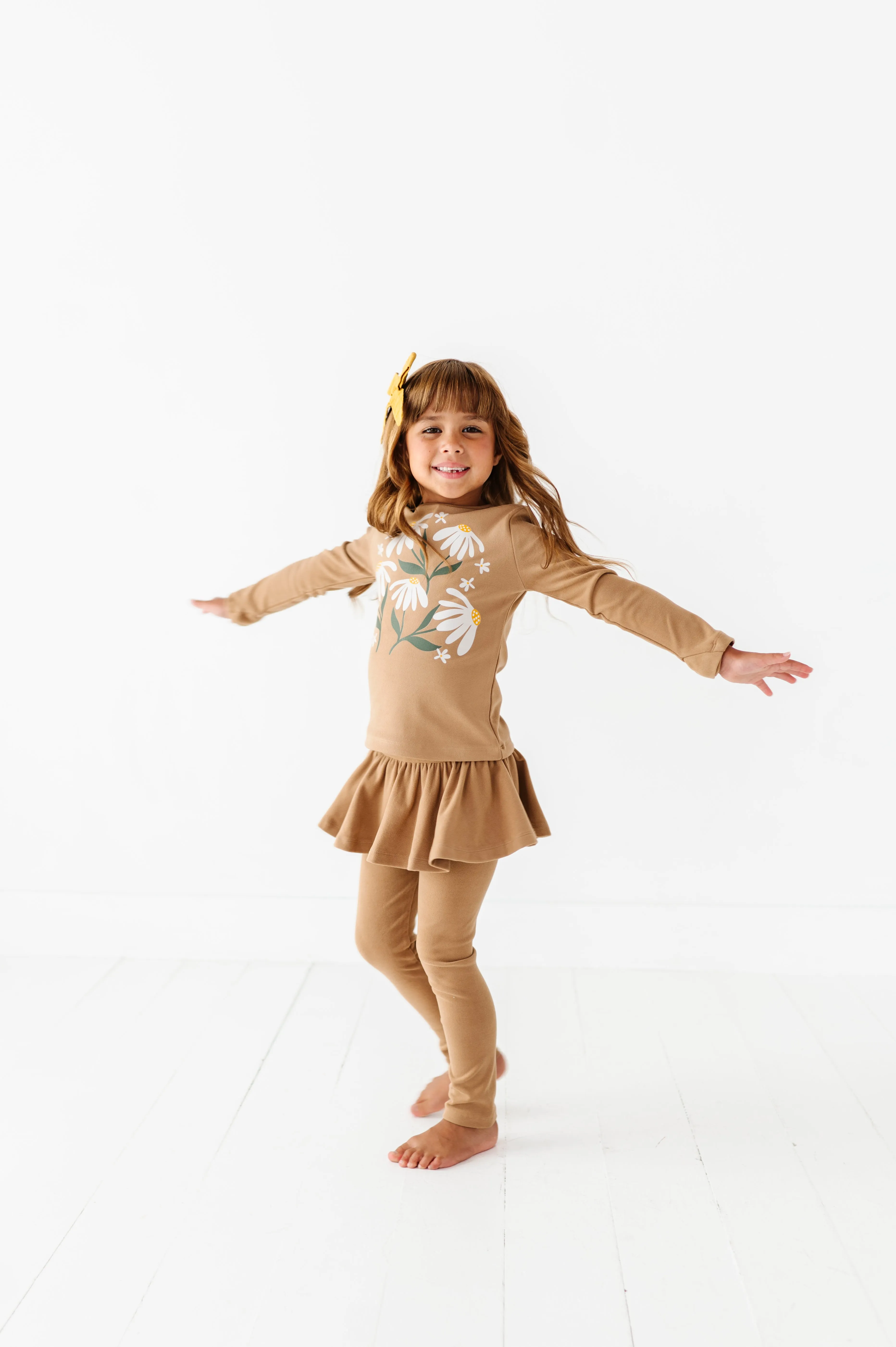 Daisy | Taupe Fleece skirted SET