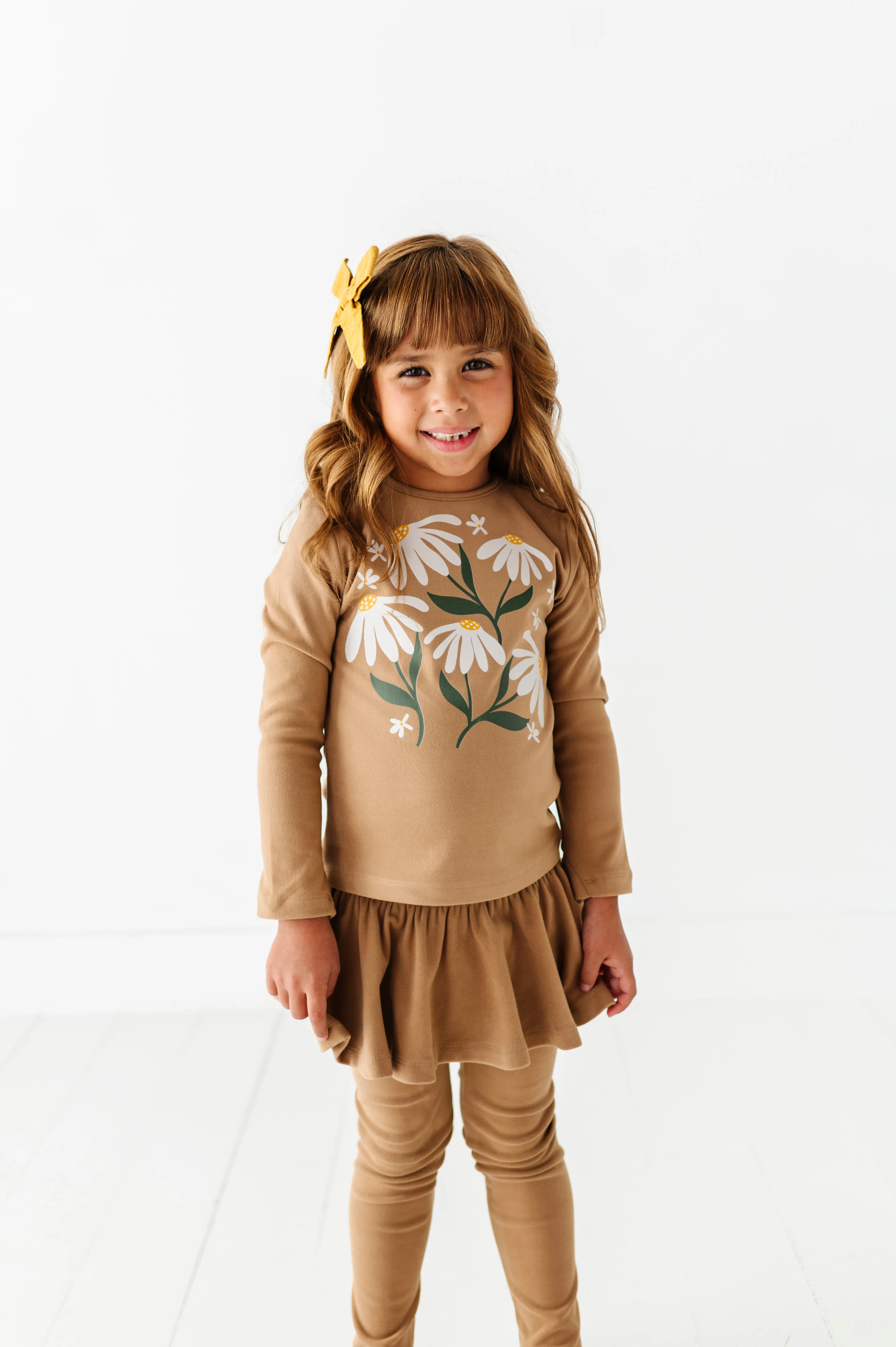 Daisy | Taupe Fleece skirted SET