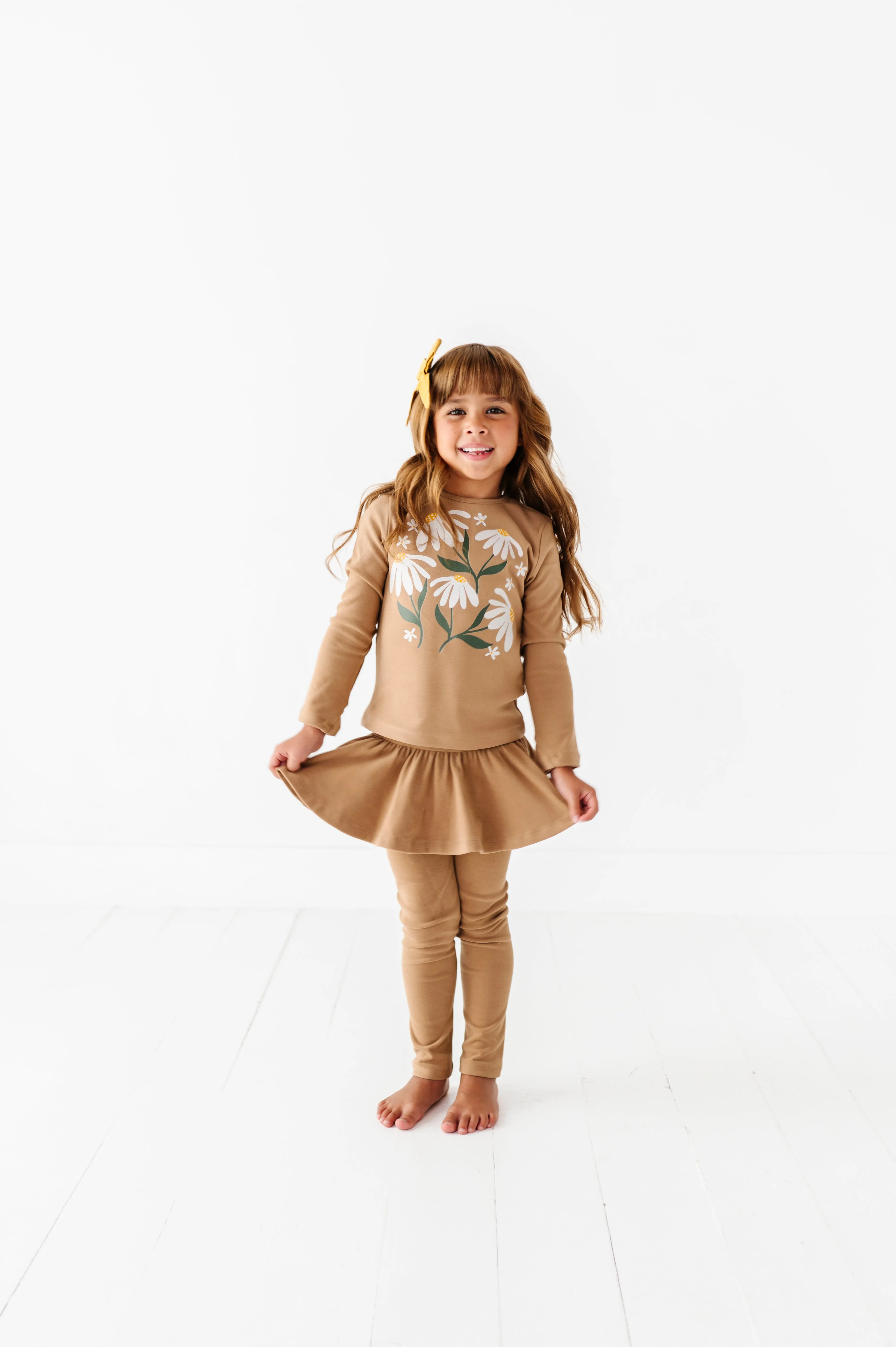 Daisy | Taupe Fleece skirted SET